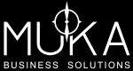 MUKA Business Solutions Logo weiß schwarz